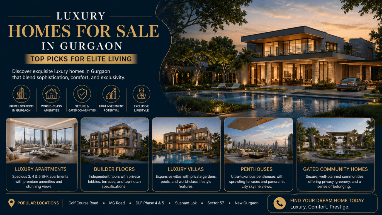 Luxury Homes for Sale in Gurgaon: Top Picks for Elite Living